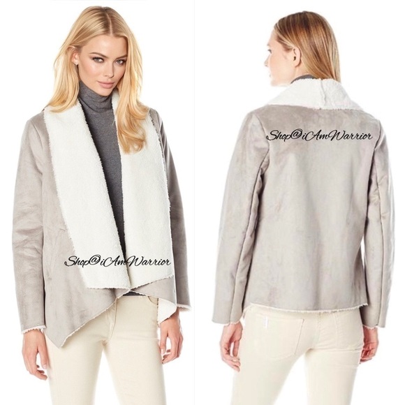 Kenneth Cole NWT vegan suede faux shearling jacket *shop@iamwarrior - Picture 1 of 7